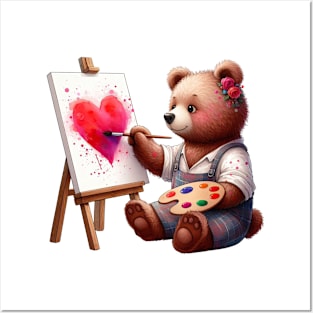 Valentine Love Bear Posters and Art